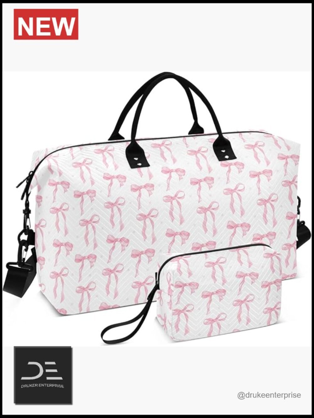 Large Water Resistant Travel Duffel Weekender Gym Carry On Bag with Toiletry Bag
